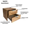 Nachttisch NACO Eiche massiv geölt - Nachtkommode mit 2 Produktbild-Vorschau 6