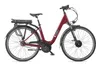 A studio shot of a red electric bicycle against a white background. Produktbild-Vorschau