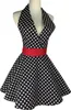 Süße Retro-Schürze für Damen, V-Ausschnitt, gepunktet, Produktbild-Vorschau 4