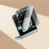 A screen protector is shown placed over the screen of a Samsung Galaxy Z Flip phone. Anteprima dell’immagine prodotto