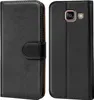 A black flip case for a smartphone is shown from the front and back. Produktbild-Vorschau