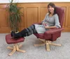 Relaxsessel H56, Fernsehsessel TV-Sessel mit Hocker Produktbild-Vorschau 2