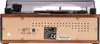 The back view of a retro-style record player. Produktbild-Vorschau