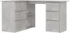 vidaXL Eckschreibtisch Betongrau 145x100x76 cm Produktbild-Vorschau 16