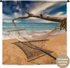 MuchoWow® Wandteppich Wandbehang Strand - Meer - Hängematte Produktbild-Vorschau 1