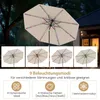 GOPLUS Sonnenschirm 300 cm mit LED Solar Beleuchtung, 9 Produktbild-Vorschau 3