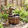 Outsunny Gartenbrunnen Wasserspiel Springbrunnen Produktbild-Vorschau 2