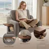 COLAMY : fauteuil d'appoint moderne en lin avec tablette Voir les images du produit 5