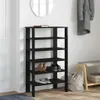 vidaXL Portascarpe nero 61x32x105 cm Materiale a base di Anteprima dell’immagine prodotto 2