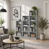 SELO Bibliothèque moderne 50 x 31 x 183 cm – Gris cendré – Voir les images du produit 4
