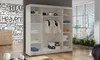 Schwebetürenschrank Basti V 200 cm - Kleiderschrank mit 2 Produktbild-Vorschau 2
