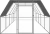 A front view of an outdoor chicken cage made of galvanized steel. Náhľad obrázku produktu