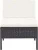 vidaXL 3-tlg. Garten-Lounge-Set mit Auflagen Poly Rattan Produktbild-Vorschau 3