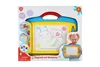 A product shot of a magnetic art workshop toy in its packaging, featuring a drawing of a butterfly and a child holding a similar toy. Produktbild-Vorschau