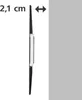 A close-up side view of a black and white product, likely a wall mount, with a measurement indicator. Anteprima dell’immagine prodotto