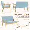 Iropro 2 Sitzer Sofa, Kleine Sofa mit Holzrahmen, Produktbild-Vorschau 5