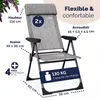 CASARIA® 2x Chaises de jardin pliantes Gris Chiné en Voir les images du produit 3