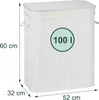 Panier à linge Relaxdays avec couvercle, 2 compartiments, Voir les images du produit 4