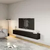 A modern living room with a wall-mounted TV and media console. Anteprima dell’immagine prodotto