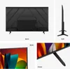A collage of images showing different views of a television, including its back, side, bezel, and stand. Produktbild-Vorschau