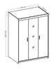 AX LIVING Storicos 3P Armoire 3 portes avec miroir Blanc Voir les images du produit 6