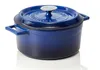 LAVA Kochtopf mit Deckel aus emailliertem Gusseisen Blau Produktbild-Vorschau 1
