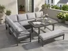 MeXo Gartenlounge Set Aluminium 5-teilig, L-Form Sofa mit Produktbild-Vorschau 11