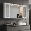 Specchio bagno contenitore 92cm 2 pensili con anta specchio Anteprima dell’immagine prodotto 1