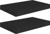 Półki Ścienne, 2 Szt., Czarne, 40X23X3,8 Cm, Mdf Lumarko! Podgląd zdjęcia produktu 9