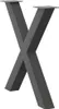 vidaXL Nohy jídelního stolu ve tvaru X 3 ks. Antracit Náhled obrázku produktu 3