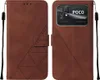 Xiaomi Poco C40 Hülle, Schlank Prägung Flip Leder Produktbild-Vorschau 1