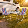 3-teiliges Campingmöbel Set Outdoor Campingstuhl Tisch Aluminium Produktbild-Vorschau