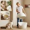 Mondeer Litière pour chat 2 en 1 & niche avec plante Voir les images du produit 6