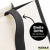 Huuraa Jutetasche Langeoog verliebt 21 Liter Black Jute und Produktbild-Vorschau 4