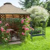 Relaxdays Rosenbogen mit Bank, robustes Metall, 2-Sitzer Produktbild-Vorschau 2