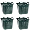 4 cesti da giardino in plastica da 25 L, verdi, impilabili, Anteprima dell’immagine prodotto 1