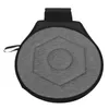 A top-down view of a round, rotating seat cushion with a hexagonal pattern and a circular cutout in the center. Produktbild-Vorschau