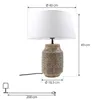 Lindby Tischleuchte Aelith, Ø 40 cm, braun, Keramik, E27 Produktbild-Vorschau 3