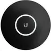 A top-down view of a black Ubiquiti Networks Wi-Fi access point with a white ring and a 'U' logo in the center. Produktbild-Vorschau