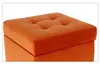 mg design Polsterhocker, 45x45 cm, Farbe Orange – weicher Produktbild-Vorschau 4