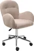 BELIANI Bürostuhl Beige Stoffbezug Bouclé mit Armlehnen Produktbild-Vorschau 4