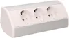 Zásuvka 3x2P+Z, schuko, stříbrná/bílá Náhled obrázku produktu 4