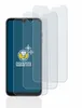 A smartphone with a matte screen protector applied, with two additional screen protectors shown behind it. Produktbild-Vorschau