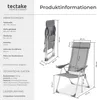 tectake® 4er Set Aluminium Gartenstuhl Maurine klappbar 73 Produktbild-Vorschau 5