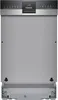 A front view of a silver Siemens built-in dishwasher. Produktbild-Vorschau