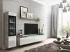 A modern living room with a wall-mounted entertainment unit. Náhled obrázku produktu