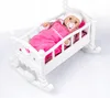 Kinderplay Puppenwiege 2-in-1 mit Bettwäsche – Schaukelbett Produktbild-Vorschau 4