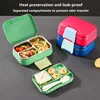 Brotdose Kinder mit 3 Fächern Edelstahl, Bento Lunch Box Produktbild-Vorschau 3