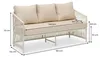 Outdoor Sofa Set KULO 4-teilig, weiß/beige – Lounge-Set aus Produktbild-Vorschau 6