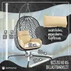 Fauteuil suspendu Dimono avec structure en polyrotin beige, Voir les images du produit 5